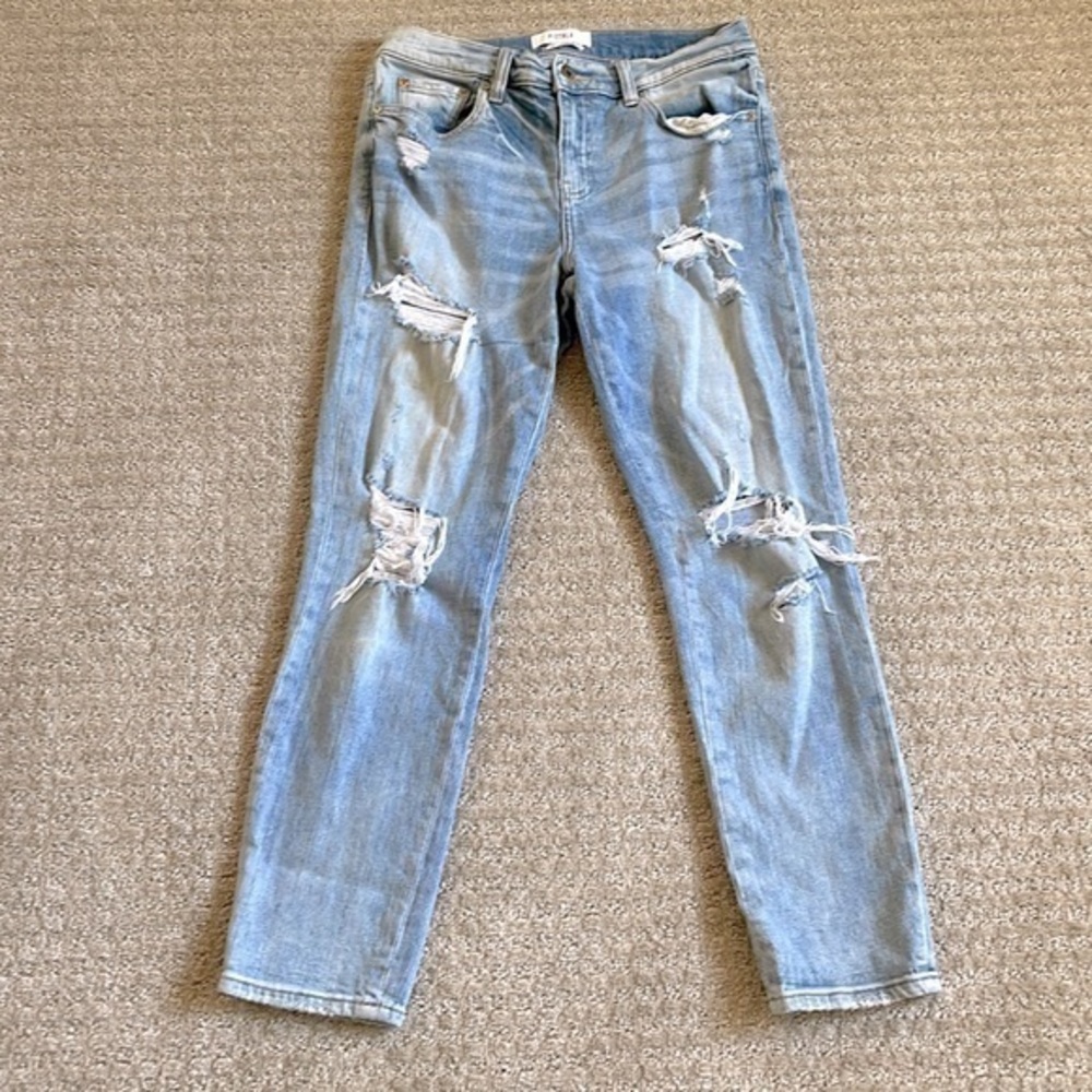Pistola Distressed Skinny Jeans with DIY Painted Pocket